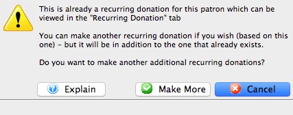 Recurring Donations Create From Existing Gift Already Exists