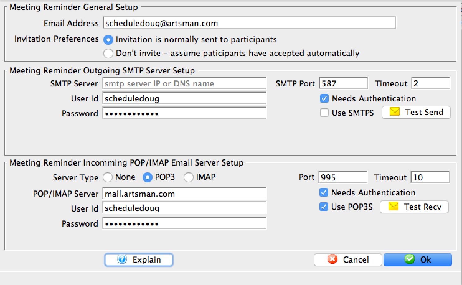 how to set up imap email