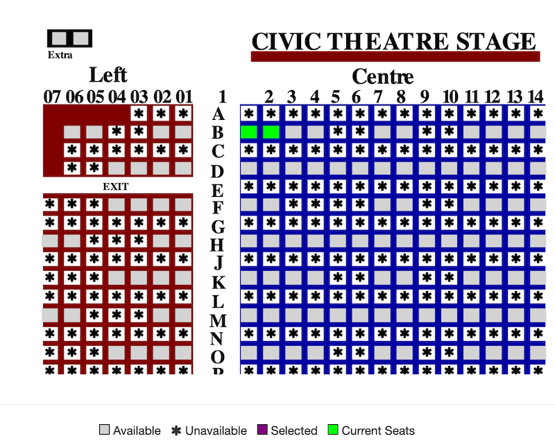 Sold Seats Displayed with an Asterisk