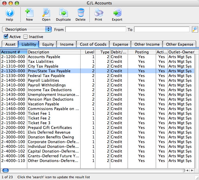 chart of accounts templates